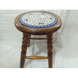 Taboret,Stołek 46cm 11 CERAMIKA BOLESŁAWIEC kot G2