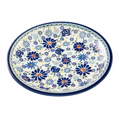 Talerz 1001 obiadowy płytki ceramika Bolesławiec 24 cm DU126