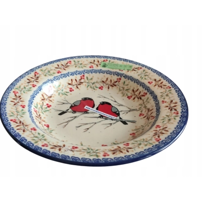 Talerz obiadowy głęboki 14 Ceramika Bolesławiec 4908UNIKAT/2