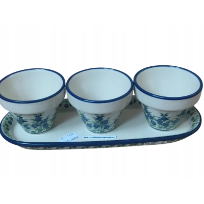 Doniczka 9011 19 cm x 8 x 7,5 cm ceramika Bolesławiec 1208/2