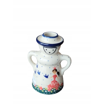 Świecznik 2 ceramika Bolesławiec 2523 księżniczka