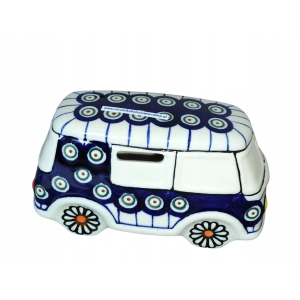 Skarbonka auto 2054 18 cm ceramika Bolesławiec 8/2