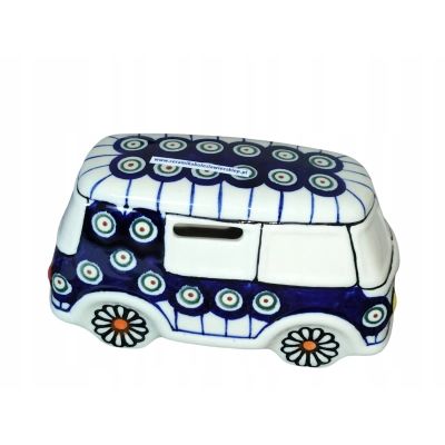 Skarbonka auto 2054 18 cm ceramika Bolesławiec 8/2