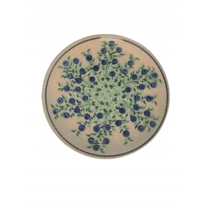 Podstawka pod kubek ze skóry ekologicznej wzór ceramika Bolesławiec 1208