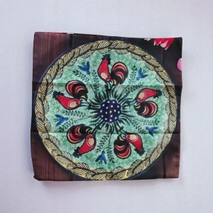 Poszewka na poduszkę 45*45 wzór ceramika Bolesławiec kura