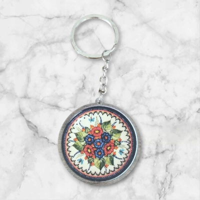 Brelok do kluczy 160 wzór ceramika Bolesławiec 149ART