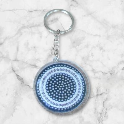 Brelok do kluczy 160 wzór ceramika Bolesławiec 166A