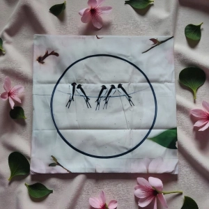 Poszewka na poduszkę 45*45 wzór ceramika Bolesławiec ptaki2i