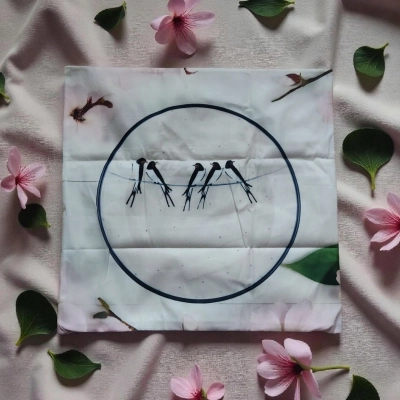 Poszewka na poduszkę 45*45 wzór ceramika Bolesławiec ptaki2i