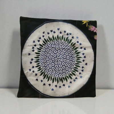 Poszewka na poduszkę 45*45 wzór ceramika Bolesławiec 490A tulipany