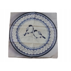 Poszewka na poduszkę 45*45 wzór ceramika Bolesławiec Ptaki/2