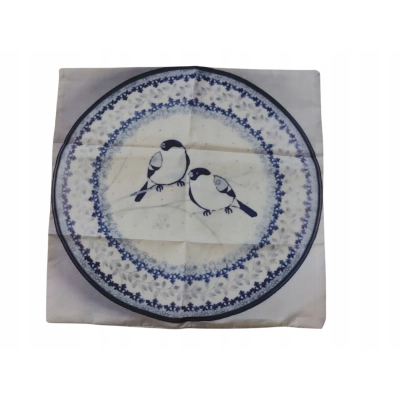 Poszewka na poduszkę 45*45 wzór ceramika Bolesławiec Ptaki/2