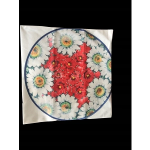 Poszewka na poduszkę 45*45 wzór ceramika Bolesławiec kwiaty cz.