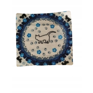 Poszewka na poduszkę 45*45 wzór ceramika Bolesławiec 1771 kot/4