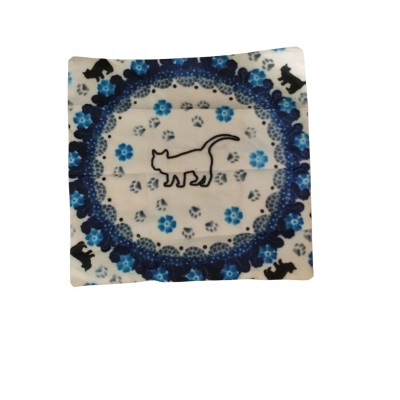 Poszewka na poduszkę 45*45 wzór ceramika Bolesławiec 1771 kot/4