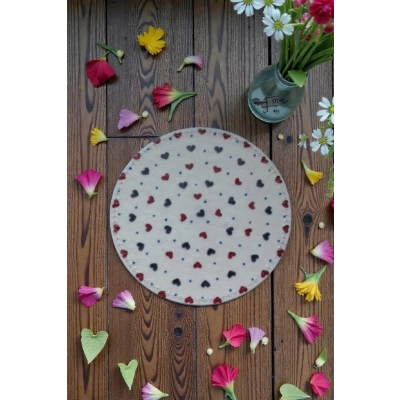 Podstawka pod kubek ze skóry ekologiczn.wzór ceramika Bolesławiec 2108