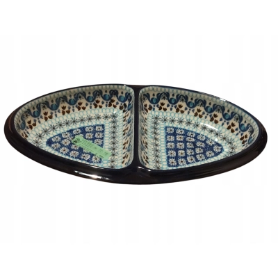 półmisek dzielony 28,5CM CERAMIKA BOLESŁAWIEC 1026/2