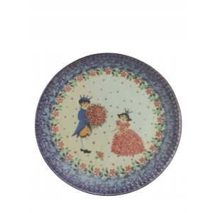 Podstawka pod kubek ze skóry ekologiczn.wzór ceramika Bolesławiec 48