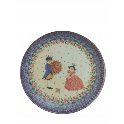 Podstawka pod kubek ze skóry ekologiczn.wzór ceramika Bolesławiec 48