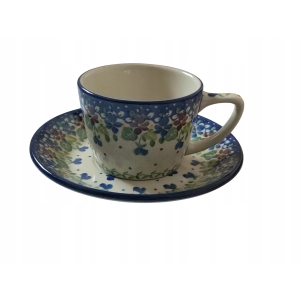 Filiżanka ze spodkiem E53 200ml Ceramika Bolesławiec 2509