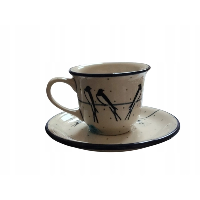 Filiżanka ze spodkiem 770 Ceramika Bolesławiec 4831Unikat