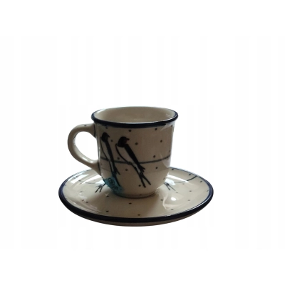 Filiżanka ze spodkiem B10 Ceramika Bolesławiec 4831UNIKAT