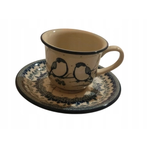 Filiżanka ze spodkiem 770 Ceramika Bolesławiec 4830Unikat