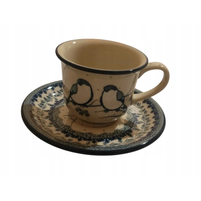 Filiżanka ze spodkiem 770 Ceramika Bolesławiec 4830Unikat