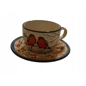 Filiżanka ze spodkiem 768 Ceramika Bolesławiec 4908UNIKAT