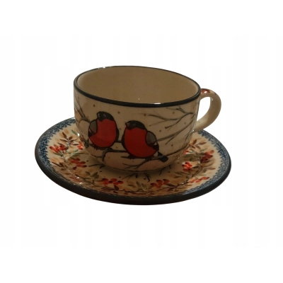 Filiżanka ze spodkiem 768 Ceramika Bolesławiec 4908UNIKAT