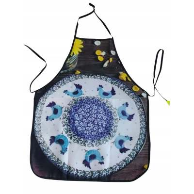 Fartuch kuchenny wzór Bolesławiec kurki