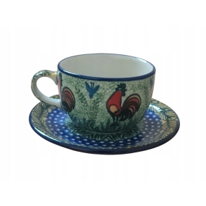 Filiżanka ze spodkiem 768 Ceramika Bolesławiec 2663UNIKAT