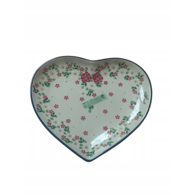 Talerz serce 925 23cm ceramika Bolesławiec 2352/2
