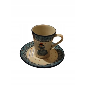 Filiżanka ze spodkiem F70 110ML Ceramika Bolesławiec 2285