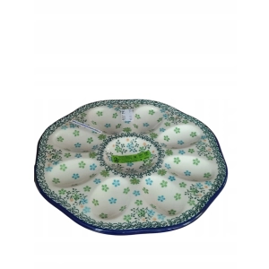 Talerz na jajka A24 23,5cm ceramika Bolesławiec 2726