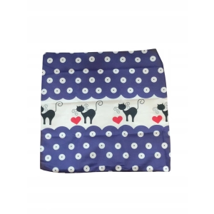 Poszewka na poduszkę 50*50 na wzór ceramika Bolesławiec koty