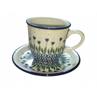 Filiżanka ze spodkiem 200ml B66 Ceramika Bolesławiec 490A