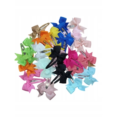 Spinki kokardki do włosów mix 30sztuk